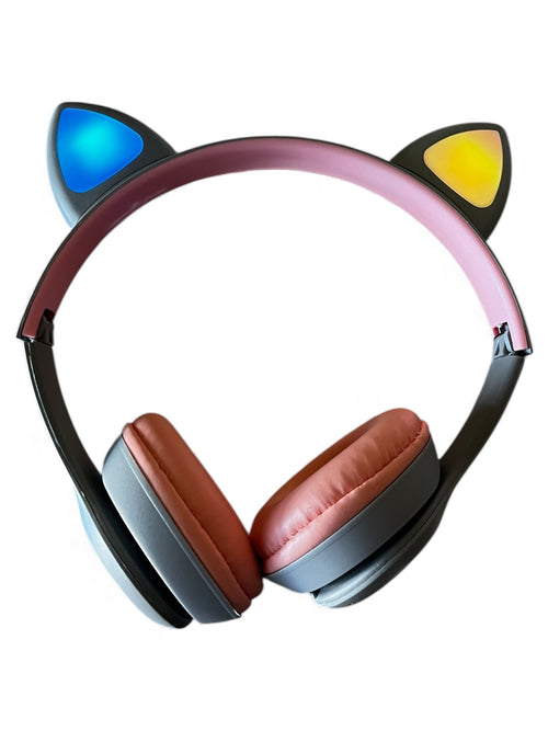 Audífonos Inalámbricos Bluetooth con Orejas de Gato LED