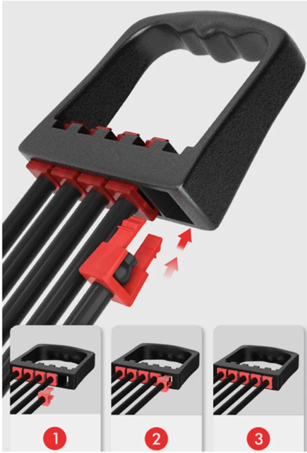 Expansor de Pecho con 5 Bandas Ajustables - Elásticos de Resistencia para Ejercicio