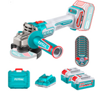 Esmeril Angular Brushless 115mm 20V 1000W + 2 Baterías 4.0Ah y Cargador