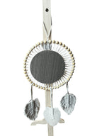 Espejo Redondo Decorativo con Marco de Macramé y Plumas - Estilo Boho