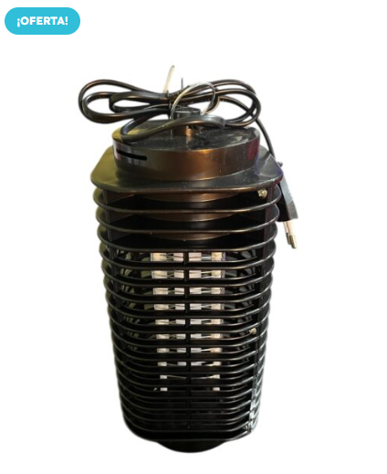 Lámpara Antimosquitos Eléctrica con Luz UV - Matamosquitos Tipo Farol Negro