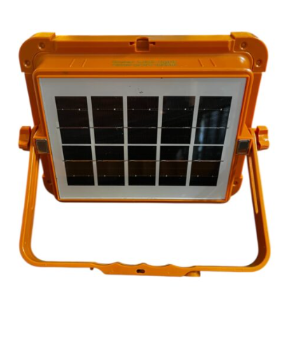 Reflector LED Solar Portátil con Panel Solar - Foco de Trabajo Recargable Naranja