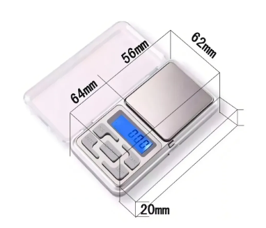 Mini Balanza Digital de Bolsillo 200g x 0.01g - Gramera de Precisión Portátil- medidas
