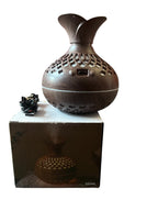 Humidificador Ultrasónico de Aromaterapia 300ml - Diseño Florero Madera