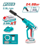 Hidrolavadora Inalámbrica 20V 24.8 Bar + Batería 2.0Ah y Cargador