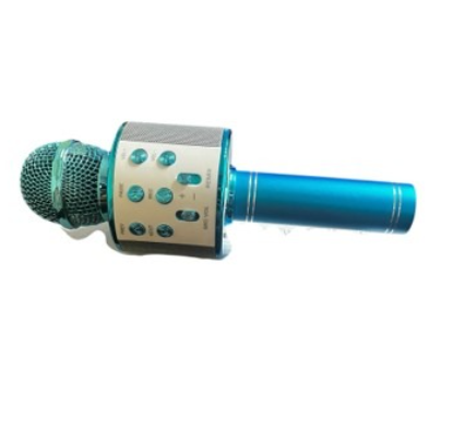 Micrófono Inalámbrico Bluetooth con Karaoke y Altavoz color azul