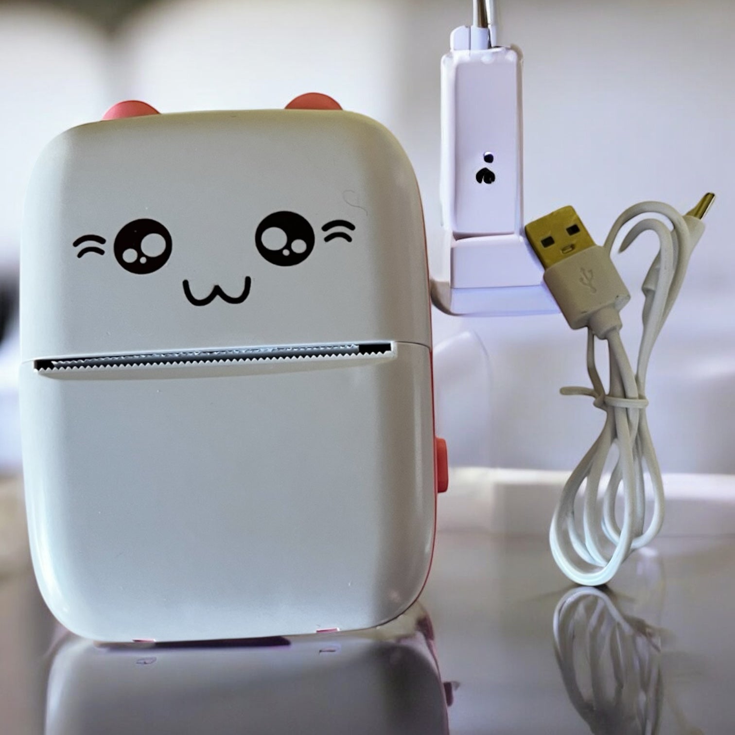 Mini impresora térmica con cable USB 