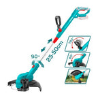 Combo Orilladora Inalámbrica 20V + Batería 2Ah + Cargador