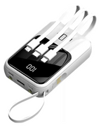 Power Bank 8000mAh con Cables Integrados - 3 en 1 Lightning/Type-C/Micro USB