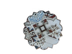 Posavasos Forma Flor Diseño Azulejos Portugueses - Estilo Mediterráneo con relieve