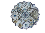 Posavasos Forma Flor Diseño Azulejos Portugueses - Estilo Mediterráneo con relieve