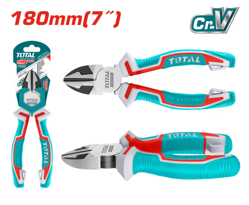Alicate de Corte Diagonal TOTAL Industrial CrV 180mm (7")