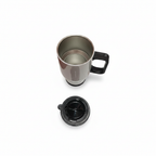 Mug de aluminio sublimación 410ml - interior y tapa fondo gris