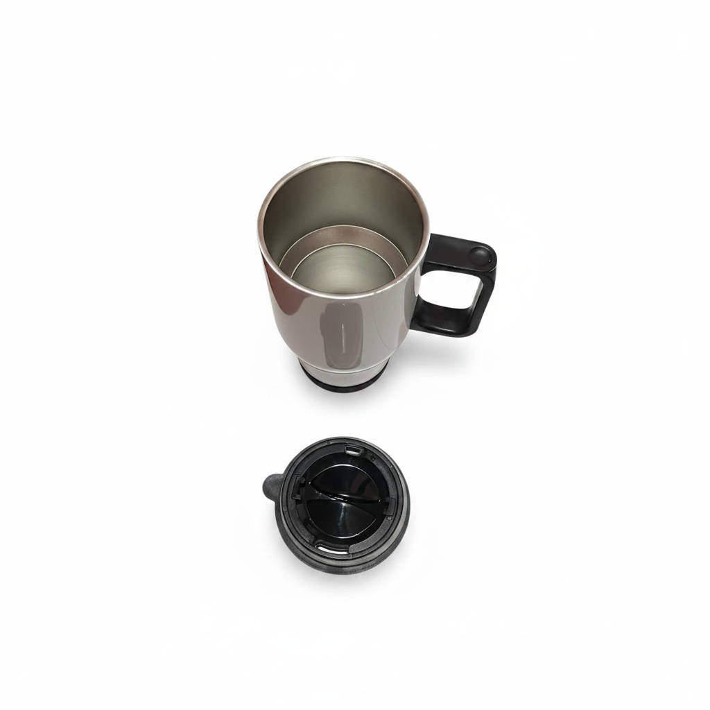 Mug de aluminio sublimación 410ml - interior y tapa fondo gris