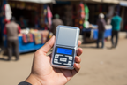 Mini balanza digital ultra portátil cabe en la palma de la mano