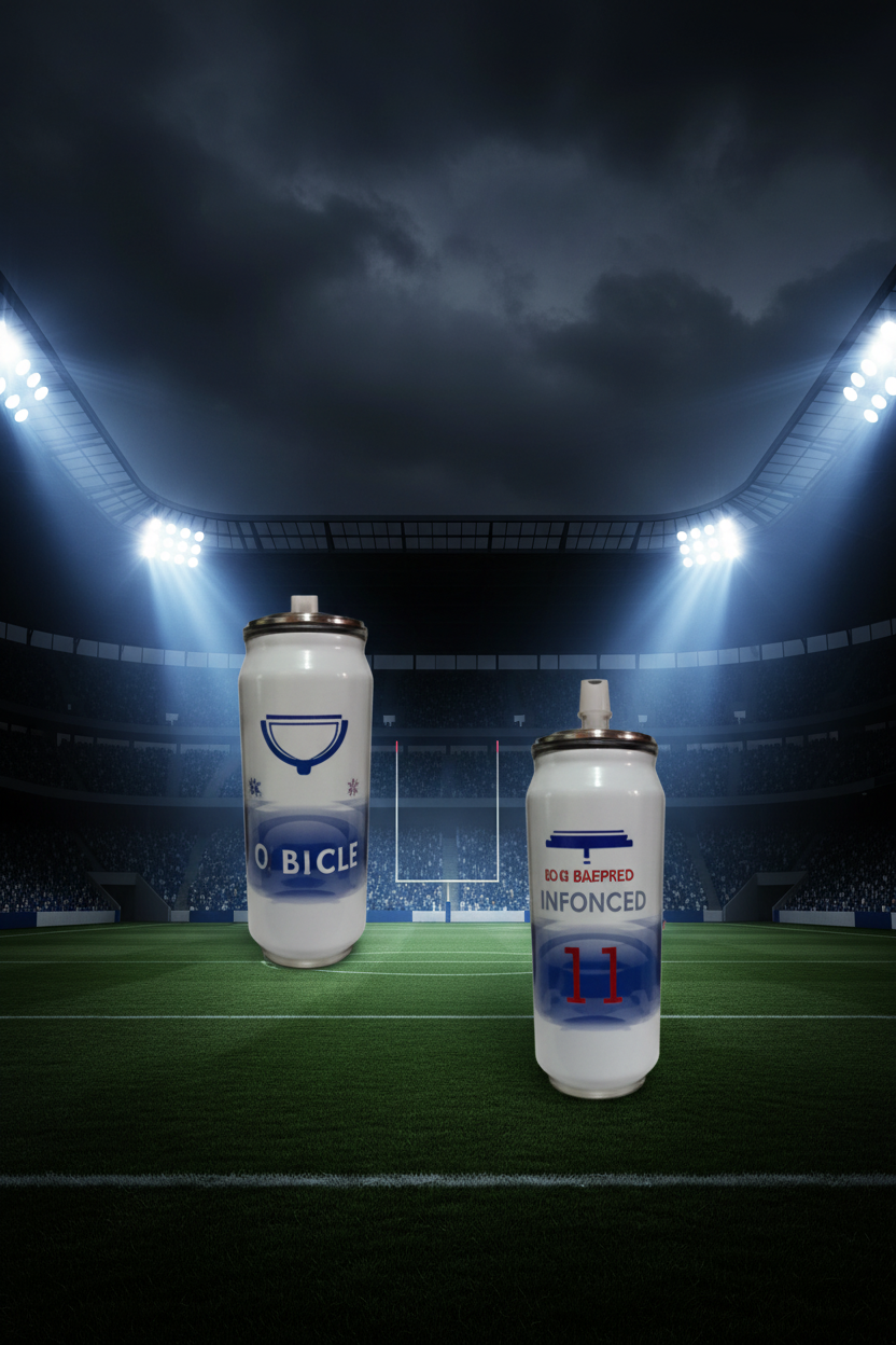 Jarro térmico Universidad Católica con fondo estadio azul y blanco