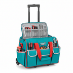 Bolso Trolley 20" TOTAL con compartimentos abiertos mostrando organización interior
