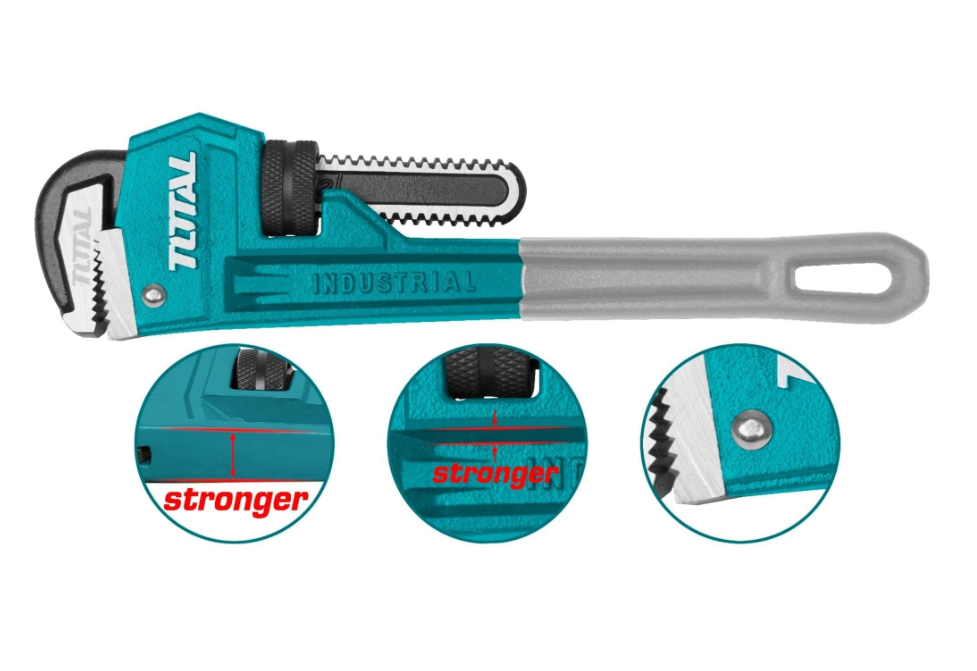Llave Stilson TOTAL Industrial 14" – Stronger Reforzada