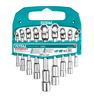 Set Llaves Tipo L TOTAL 9 Piezas – Acero CrV Cromo Vanadio