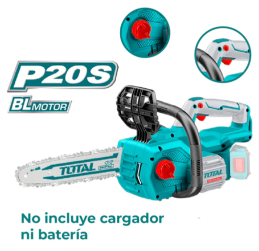 Motosierra Inalámbrica TOTAL P20S 20V – Motor Brushless BL (Sin Batera ni Cargador)
