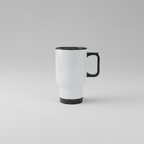 Mug aluminio fondo gris - frontal
