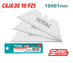 Repuestos Cuchillo Retráctil TOTAL Super Select 19x61mm - Caja 10 unidades
