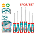 Set de Destornilladores 6 Piezas TOTAL S2 – Punta Magnética