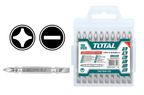 Set Puntas Dobles TOTAL 10 Piezas – PH2 + SL8 65mm Acero S2