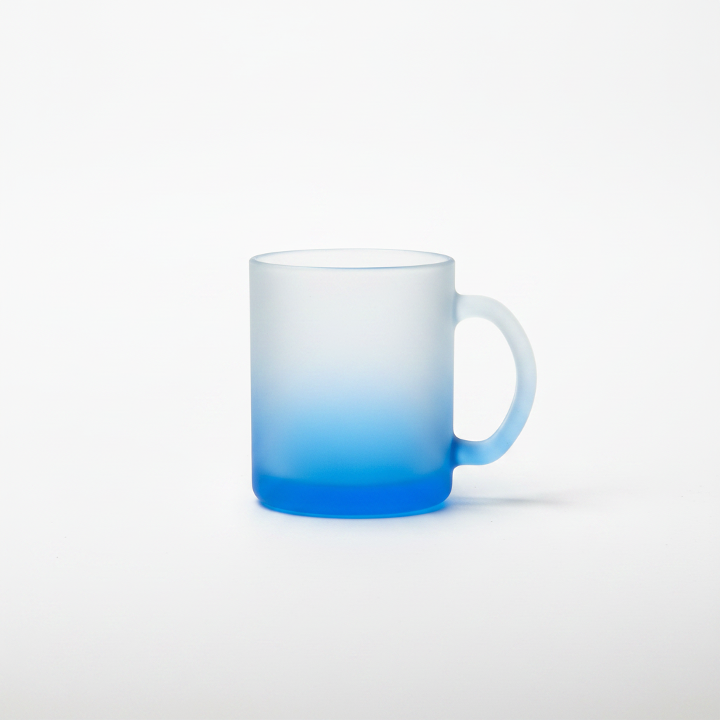 Taza empavonada azul